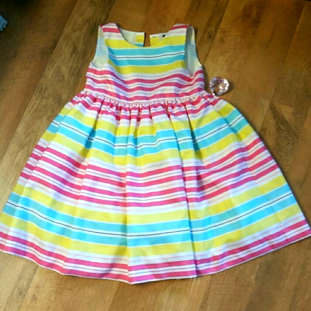 Chaps Girls Sunny Striped Sleeveless Dress Size 5T